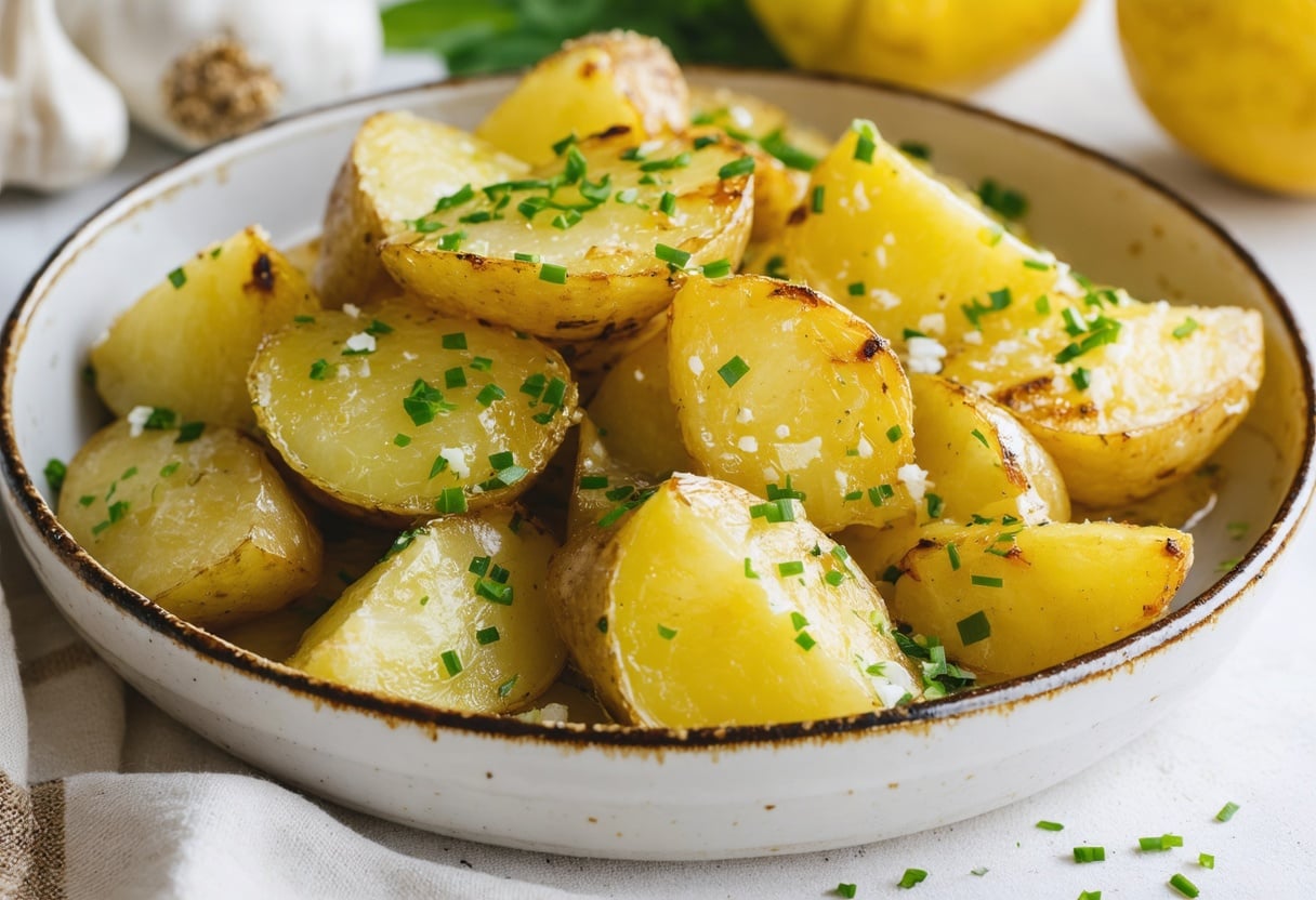 Lemon-Garlic Greek Potatoes