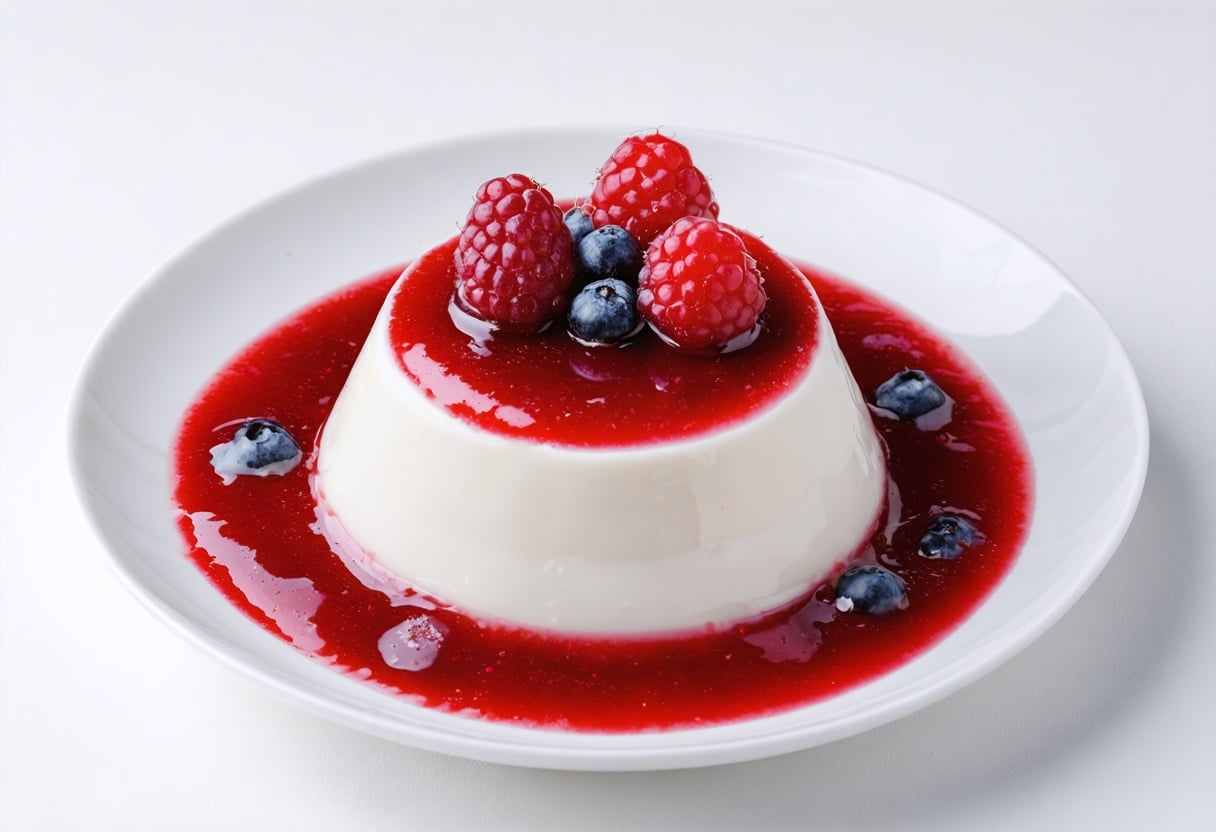 Panna Cotta with Berry Coulis