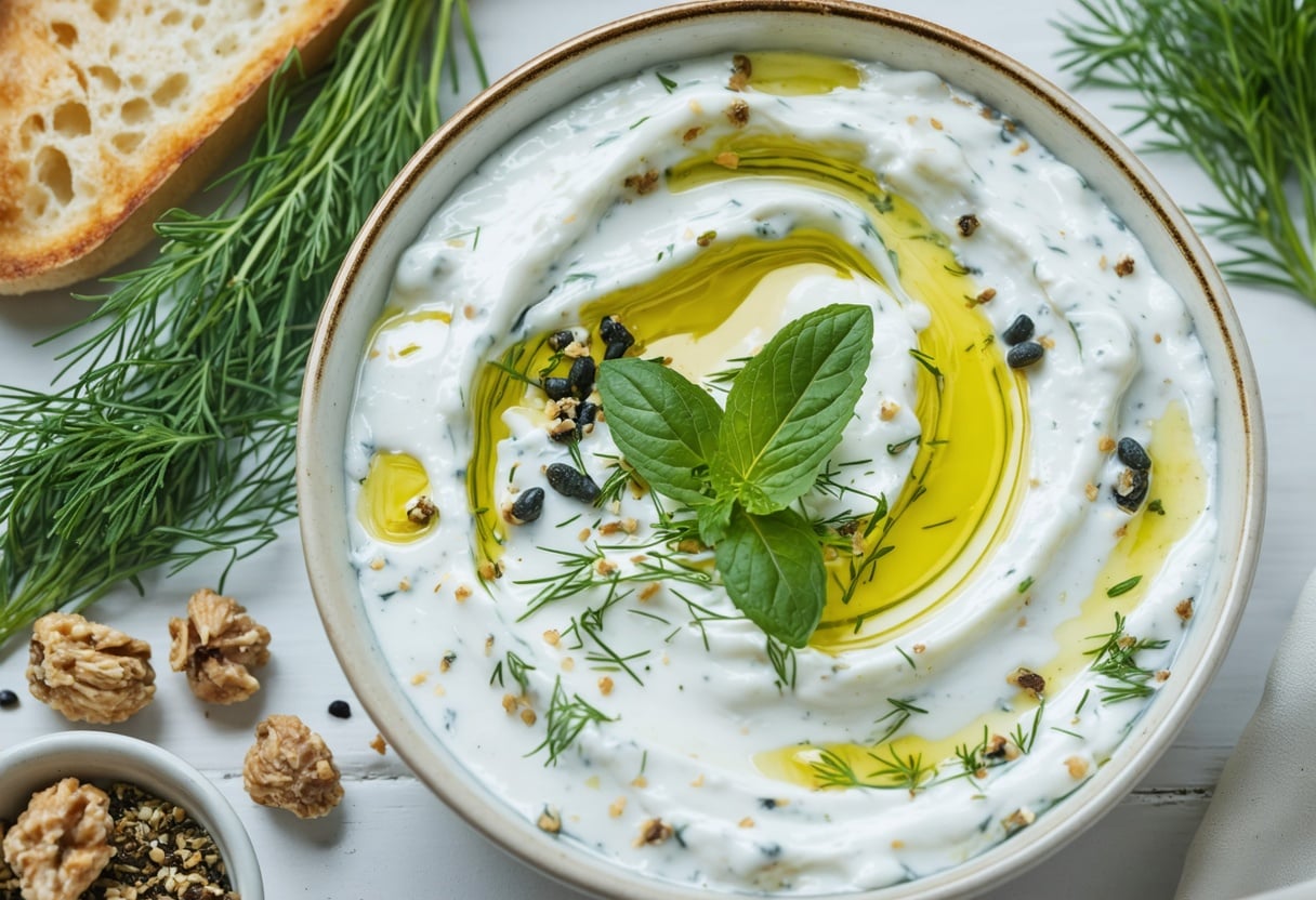 Haydari (Strained Yogurt + Herb Dip)